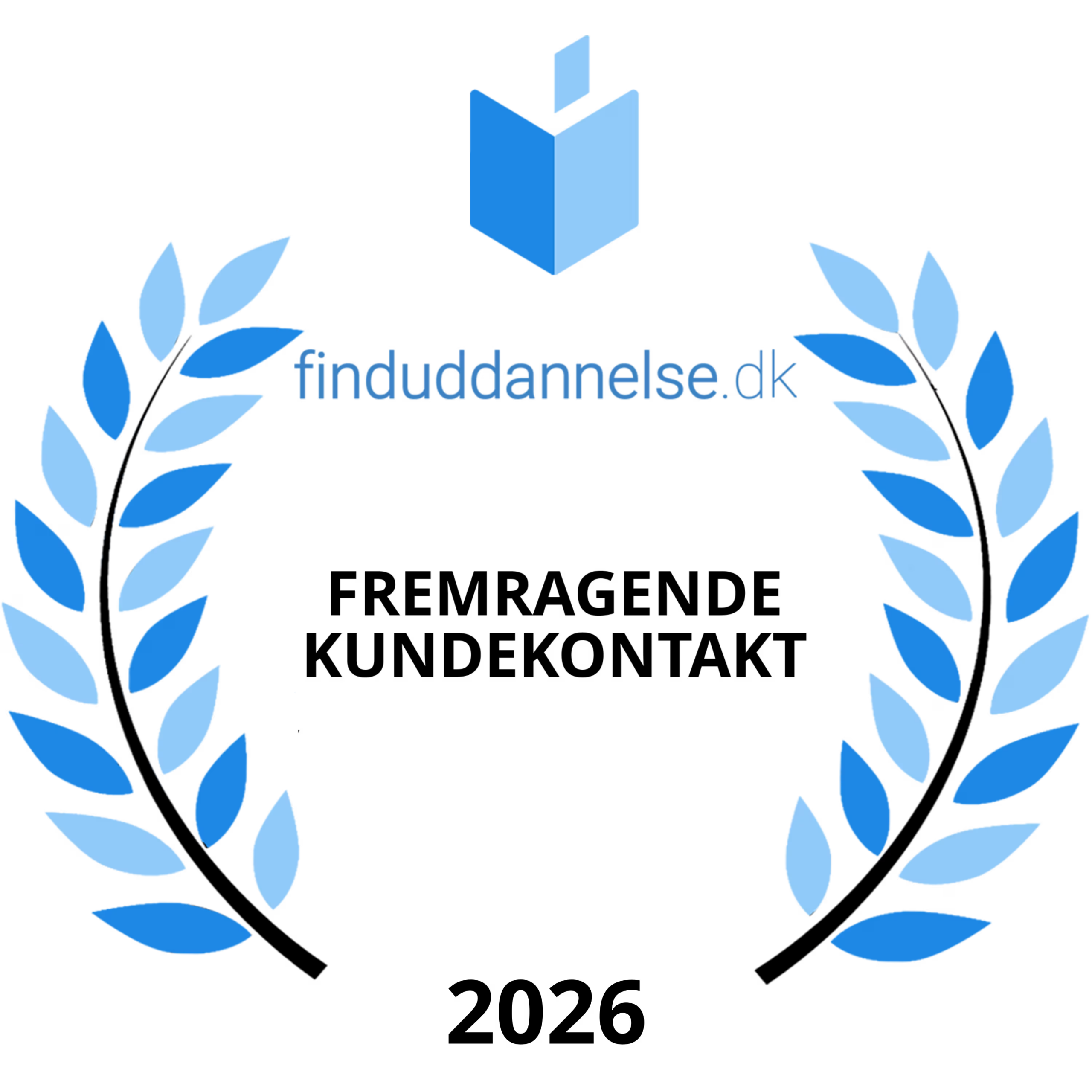 Finduddannelse.dk anerkender jeres fremragende kundekontakt anno 2026
